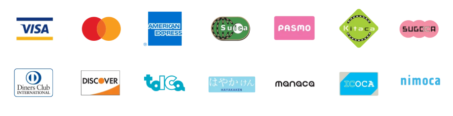 クレジットカードブランド・交通系ICカードのロゴ